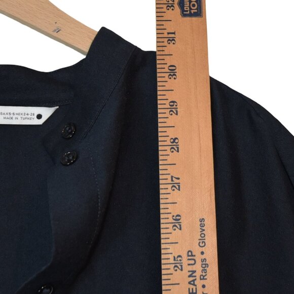 Zara Oversized Asym Hem Shirt Wide Cuffling Cuffs Modern Minimal Capsule XS - Picture 9 of 10